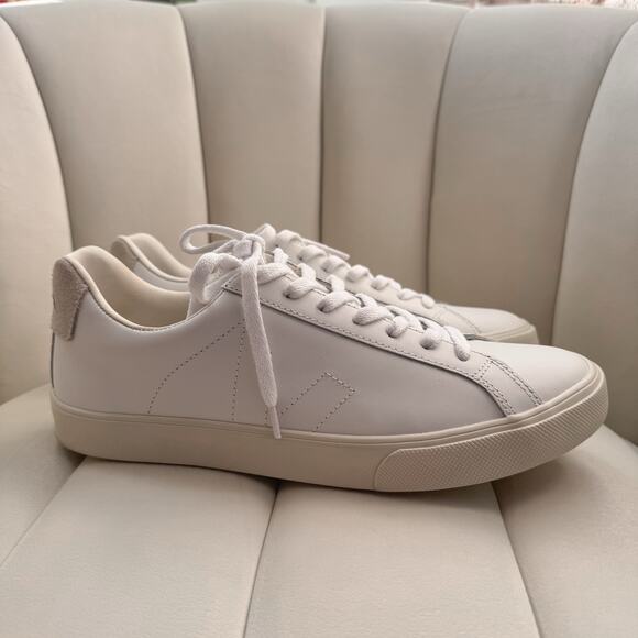Veja Esplar Extra White Casual Low Top Leather Sneakers Women's Size 10 With Box - Picture 2 of 8